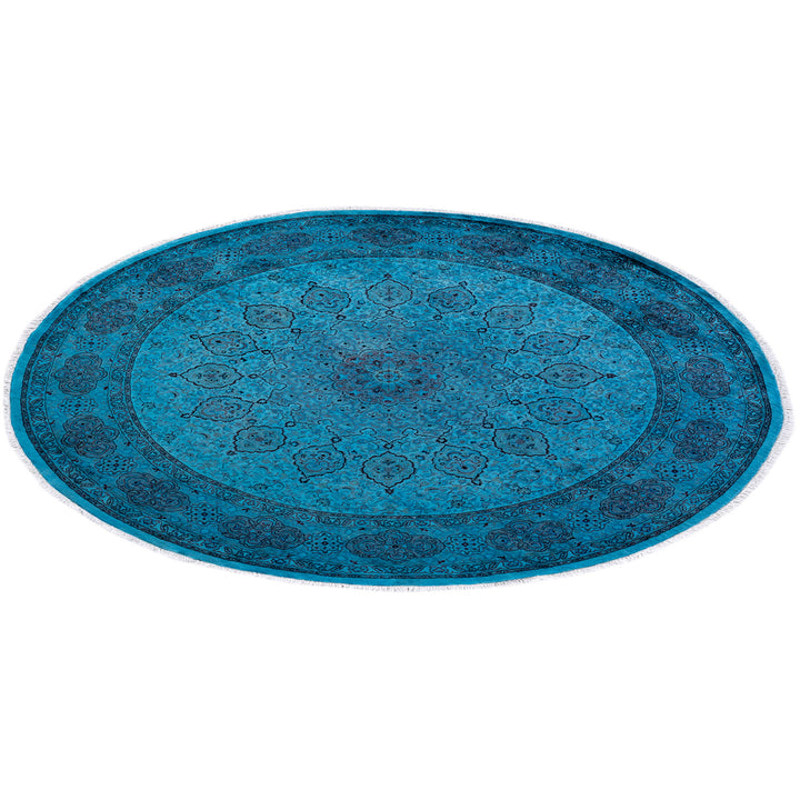 Color Reform, One-of-a-Kind Hand-Knotted Area Rug - Green, 7' 2" x 7' 3" Default Title