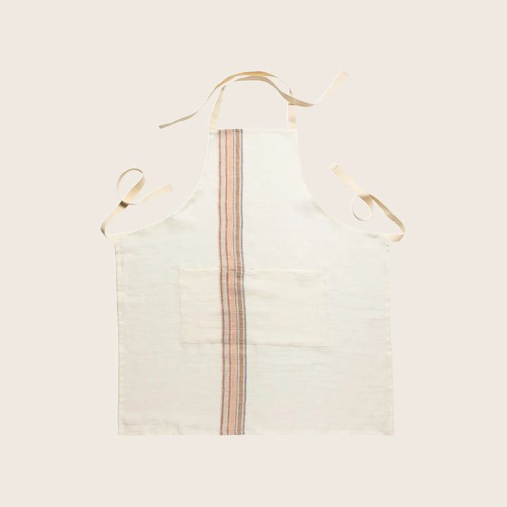 Carmela Kitchen Apron White/Red