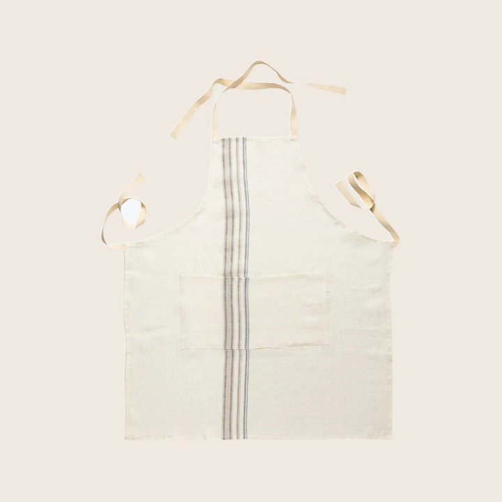 Carmela Kitchen Apron White/Blue