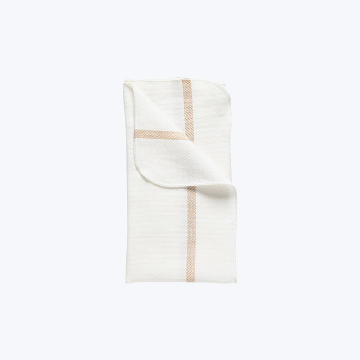 Carolina Napkin Set White/Caramel