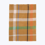 Kashmir Plaid Throw Gold Multi
