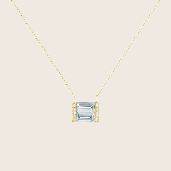 Shine Aquamarine Necklace Default Title