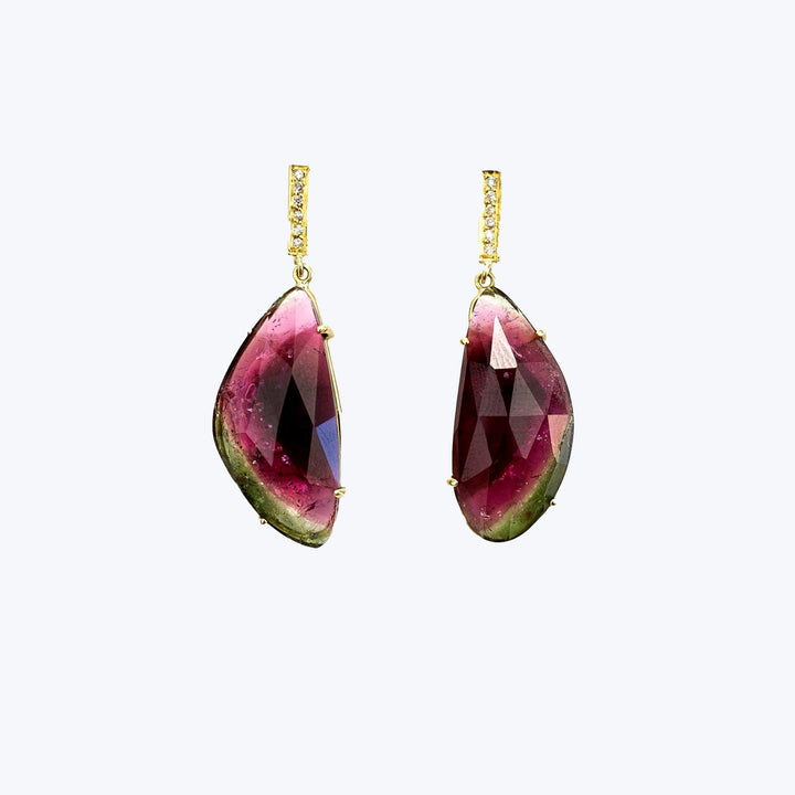 Watermelon Tourmaline Earrings Default Title