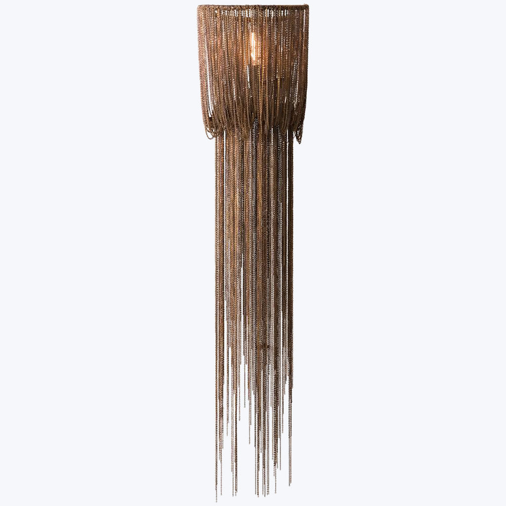 Chain Link Tassel Sconce-Small