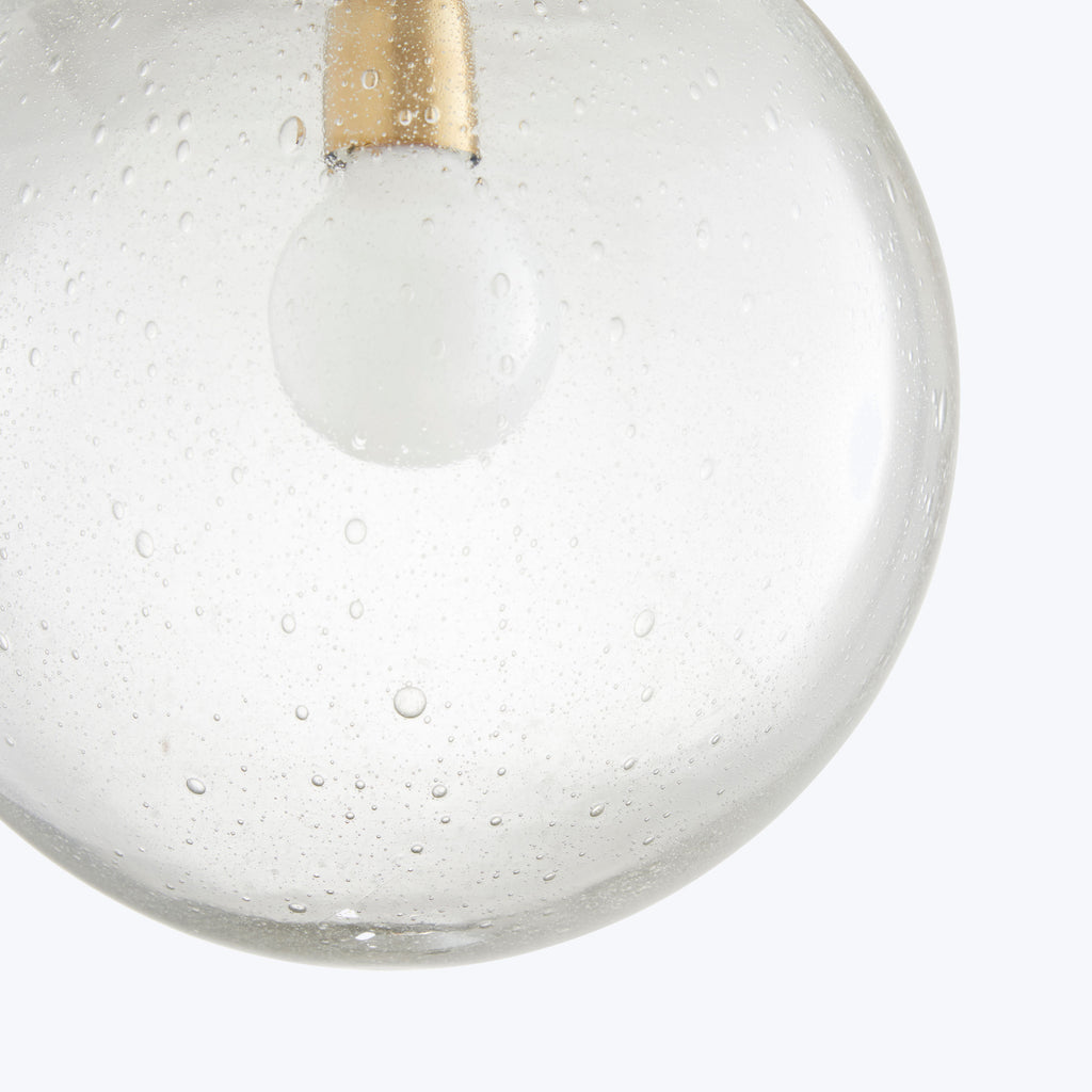Spherical Blown Glass Pendant
