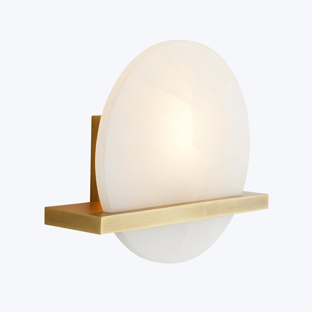 Minimalist and elegant wall-mounted light fixture with frosted glass globe