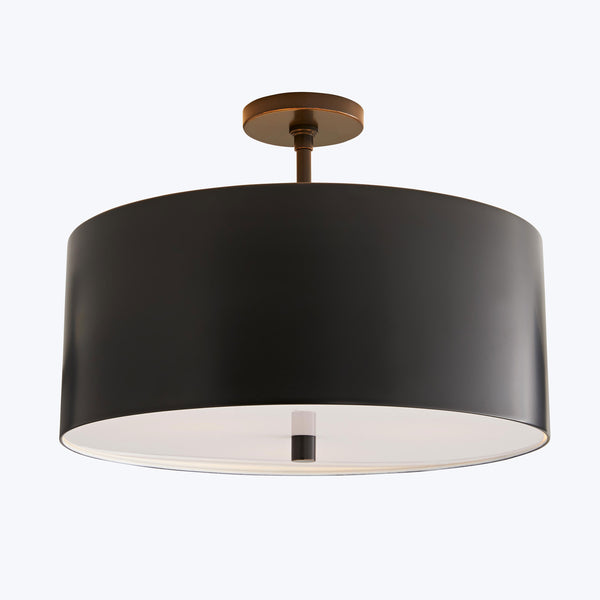 Elegant and minimalist ceiling light fixture with matte black finish.