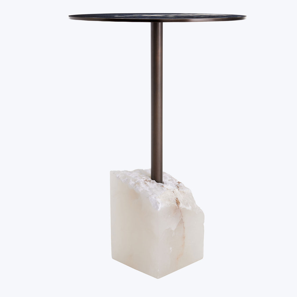Alabaster Base Side Table