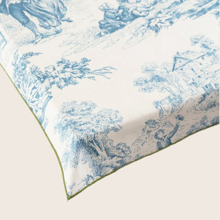 Toile Tablecloth-Blue-71" x 122"
