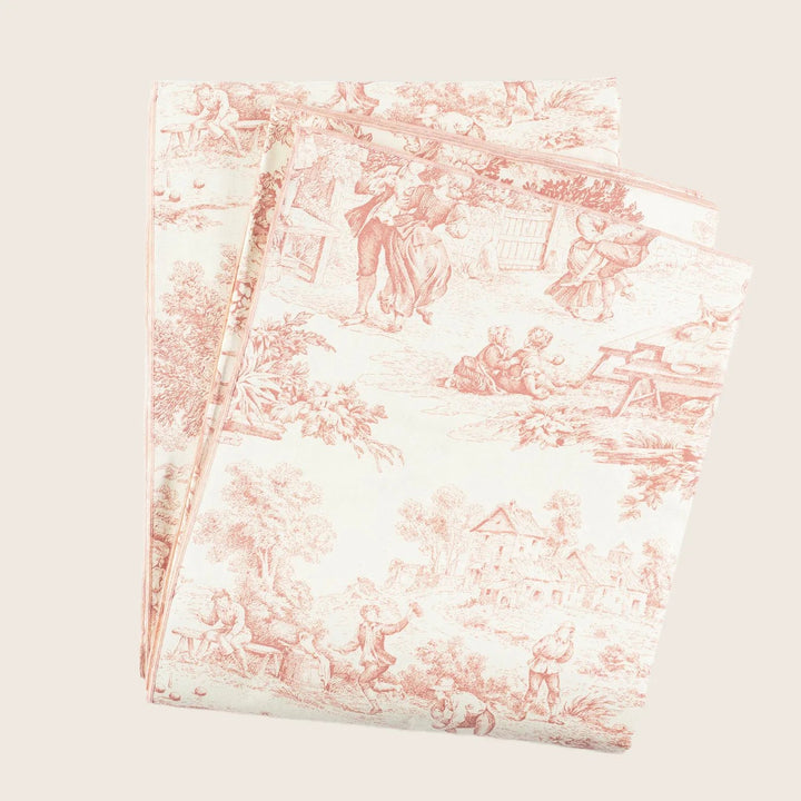 Toile Tablecloth-Terracotta-71" x 122"