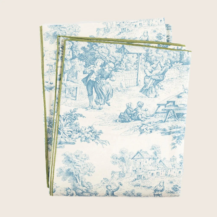 Toile Tablecloth-Blue-71" x 138"