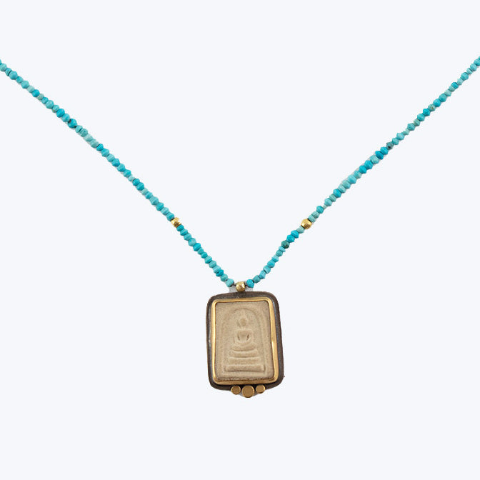 Buddha Amulet Beaded Necklace