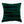 Tie-dye square pillow in dark green and blue hues.
