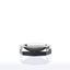 Stylish and modern ashtray by ALEXANDER VON FURSTENBERG with translucent bowl and sleek black base.