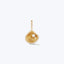 Elegant gold-tone pendant with pearl, diamonds, and modern design.