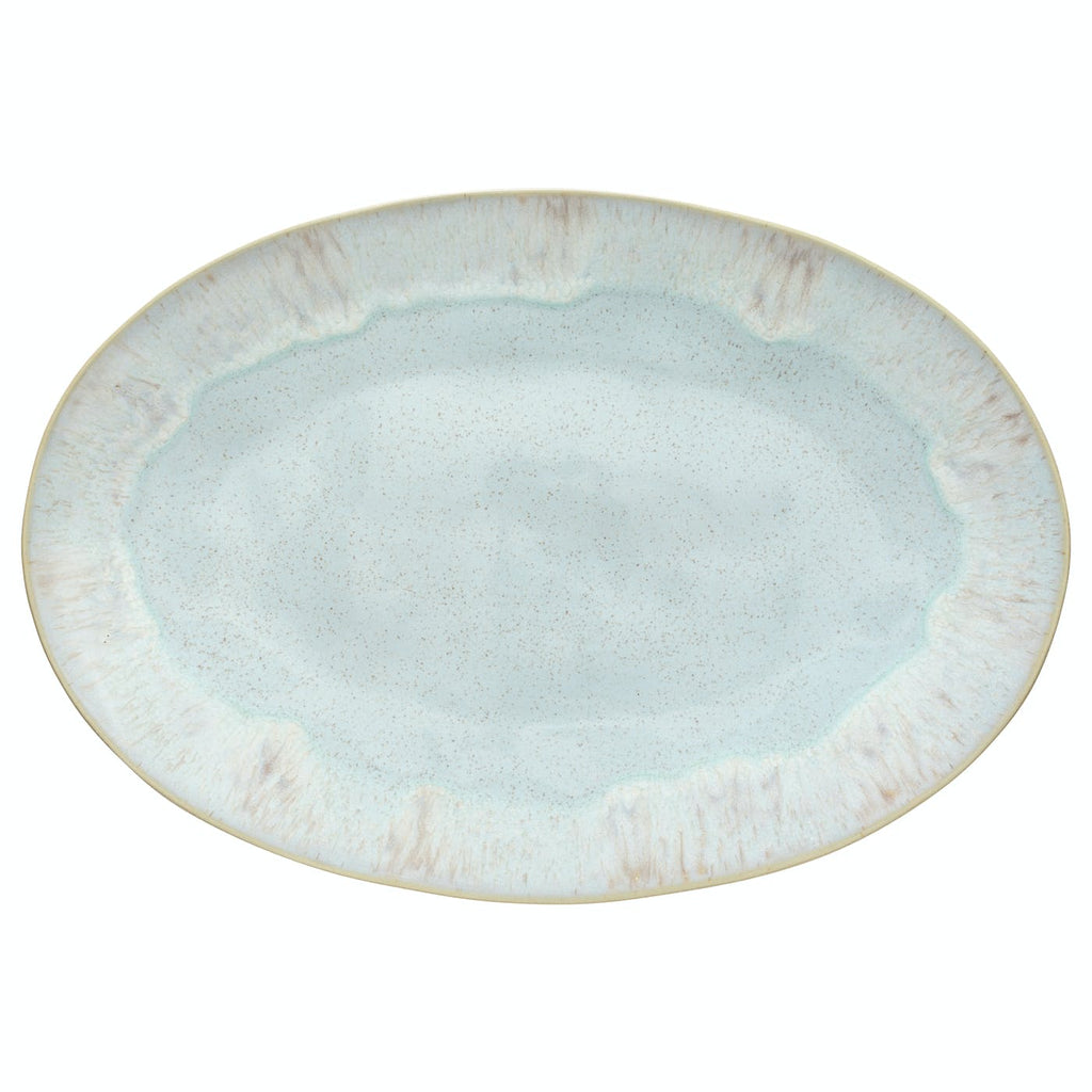 18" Oval Platter-Sea Blue