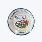 Decorative ceramic plate from Ristorante L'Ortolano in Milano, Italy.
