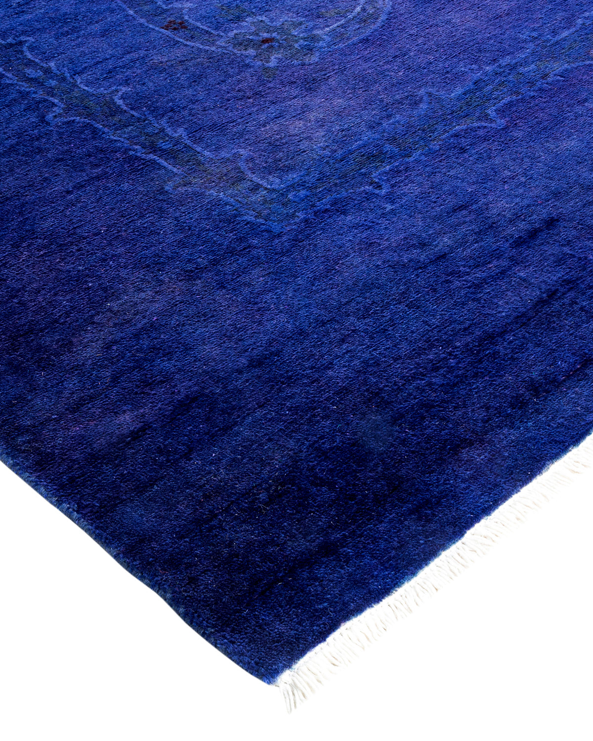 Blue Overdyed Wool Rug - 8'1" x 10'4"