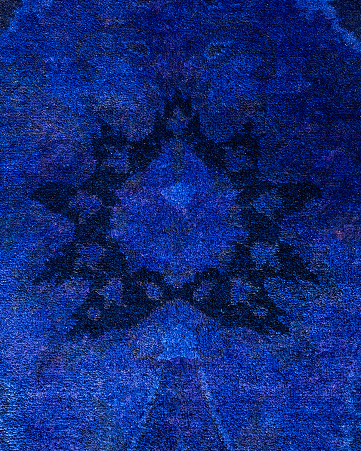 Blue Overdyed Wool Rug - 8'1" x 10'4"