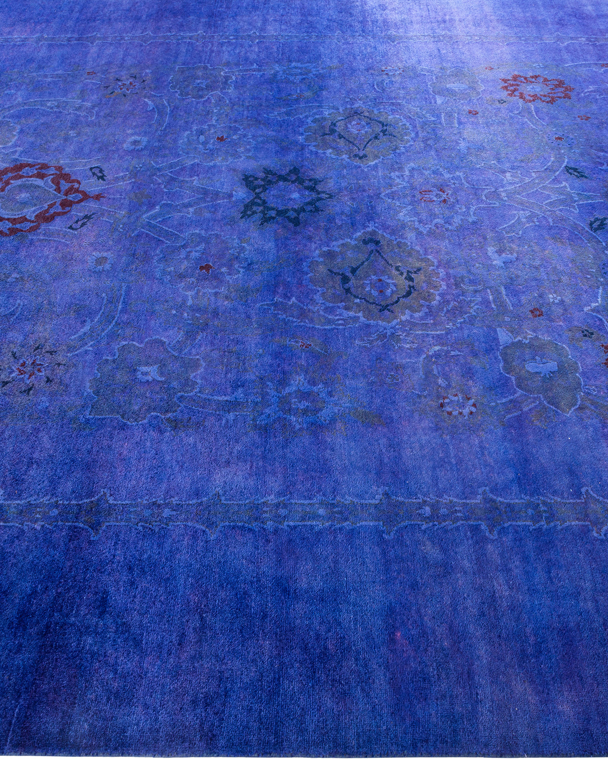 Blue Overdyed Wool Rug - 8'1" x 10'4"