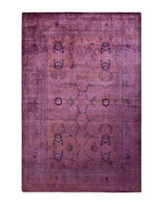 Purple Samsara Wool Rug - 4'9" x 7'1"