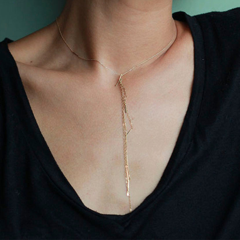 Sycamore Necklace with Long Tassel