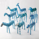 Blue Beaded Giraffe
