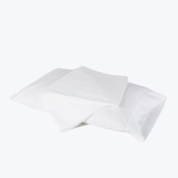 Layla Sateen Sheets, White-Fitted Sheet-Queen