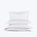 Layla Sateen Duvet + Shams, White-Duvet-Queen